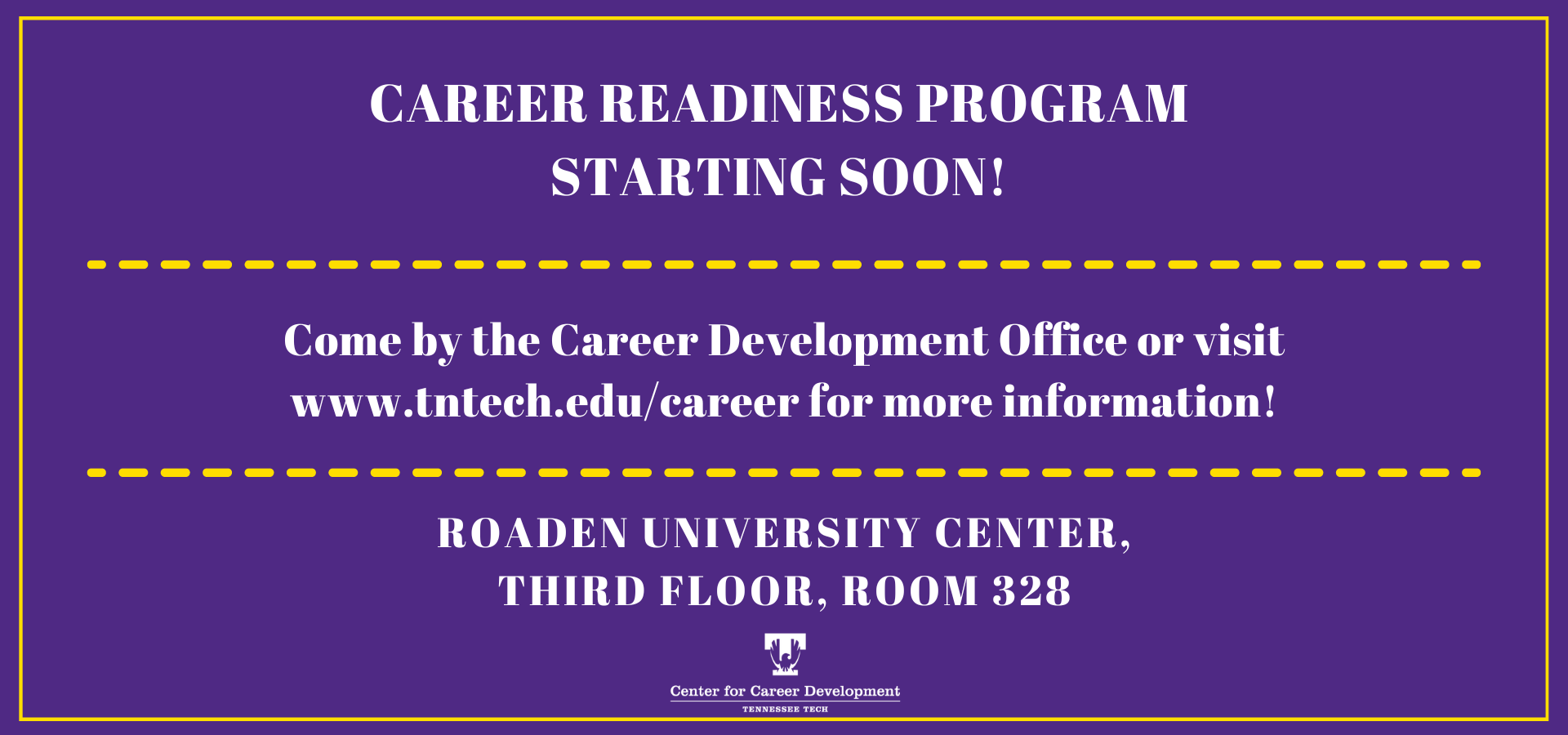 Career Readiness Application Deadline on Nov. 14th at 4 PM