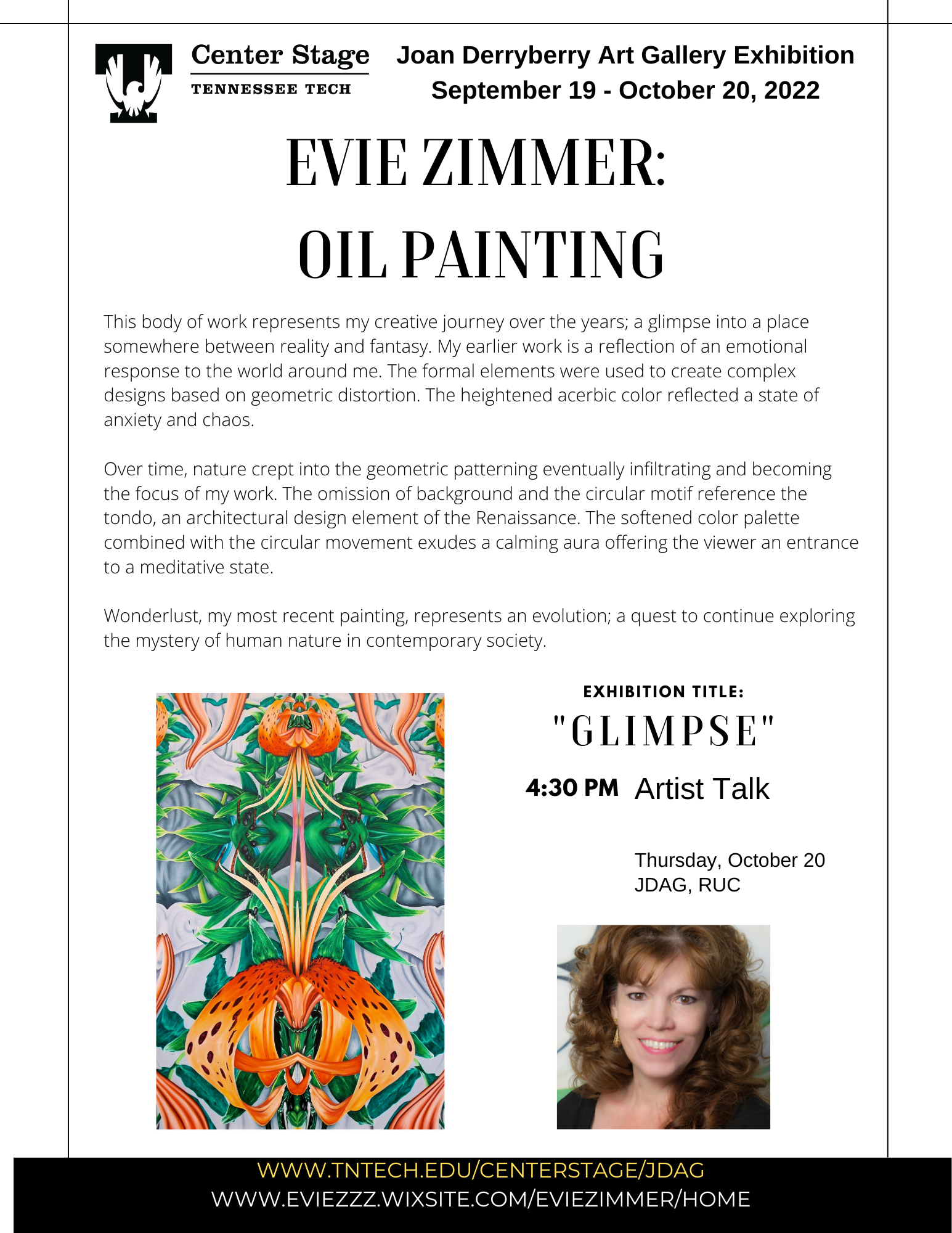 Evie Zimmer Exhibit Flyer