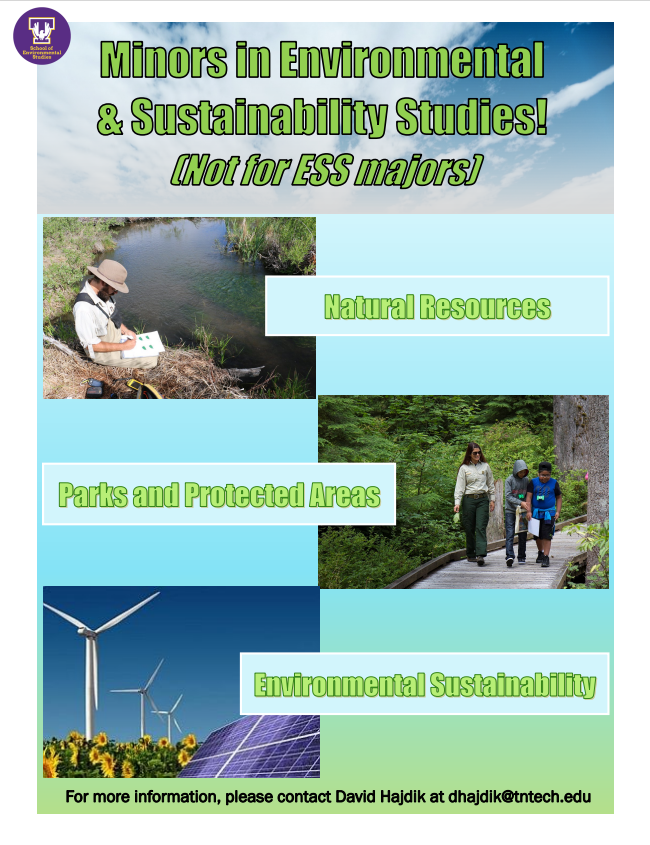 Environmental & Sustainability Studies Minors Flyer