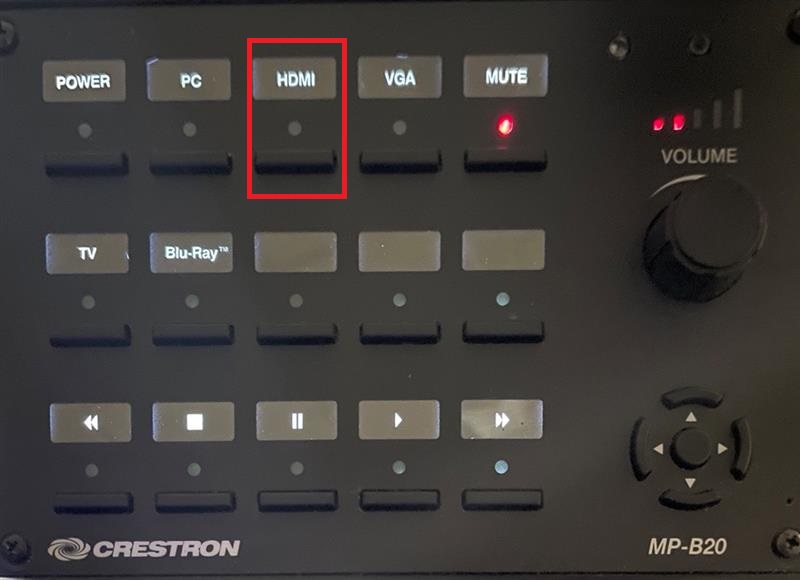 Image of laptop button on panel 