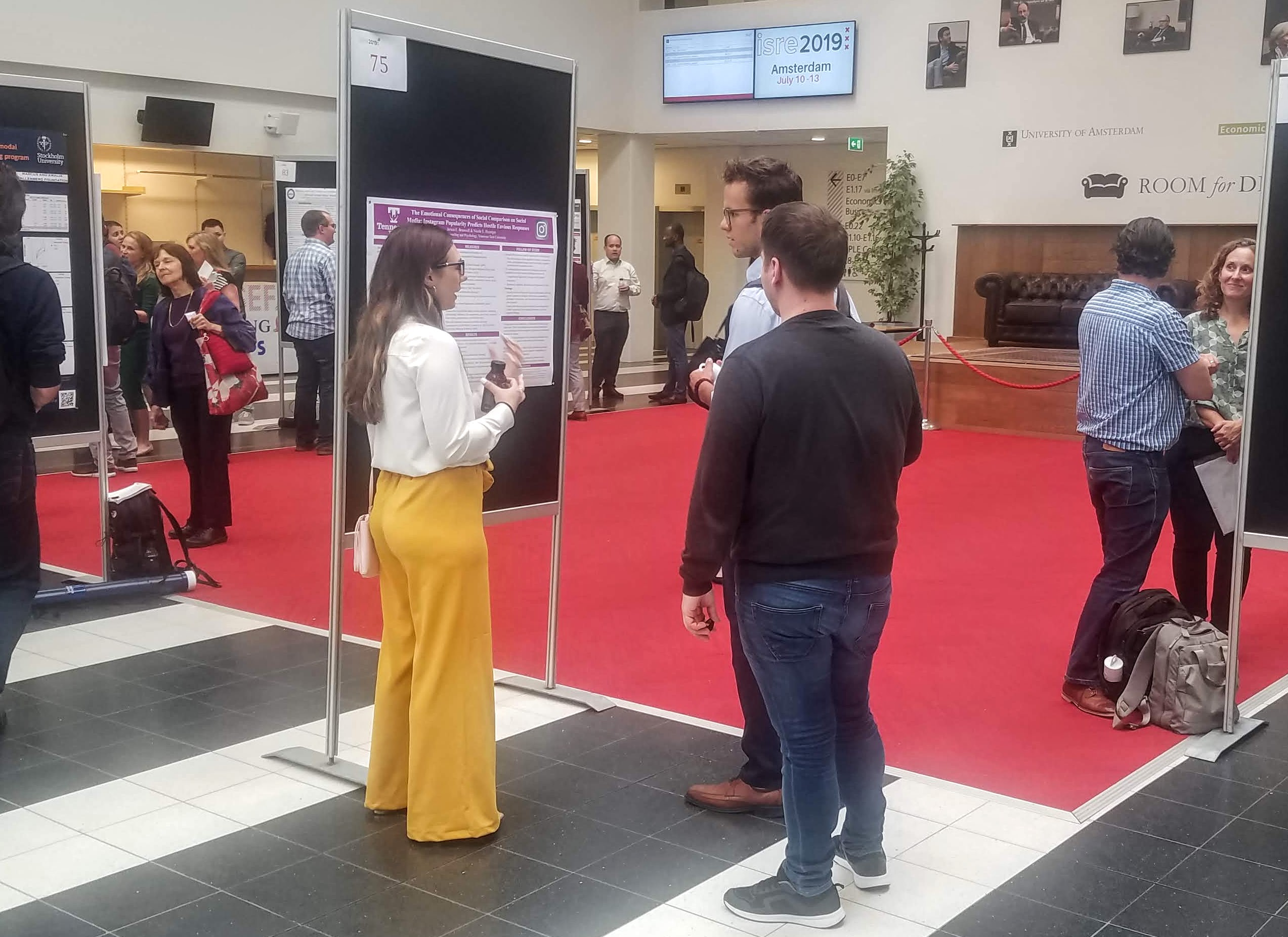 Student presentations at a conference.