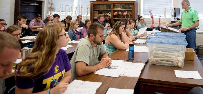 Students in the classroom.