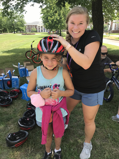 Preparing for a bike ride - safety gear first!
