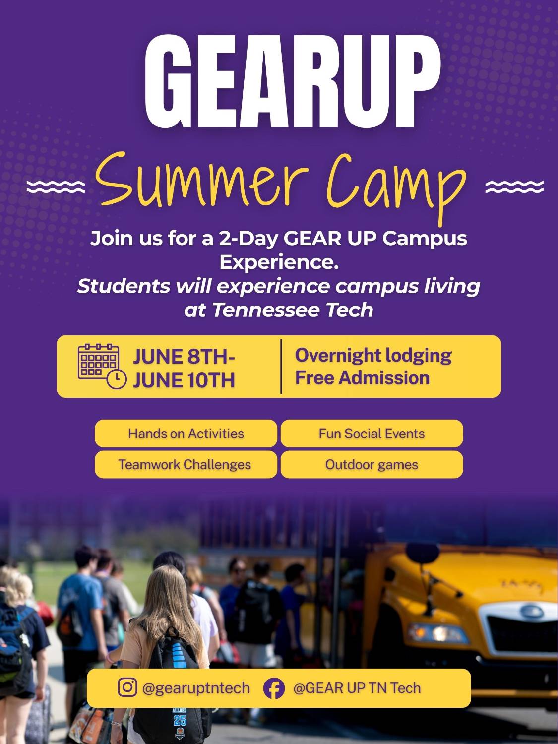 2026 GEAR UP SUMMER CAMP FLYER