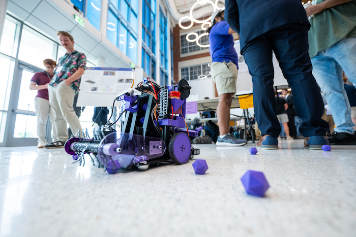 Autonomous robot collects objects from floor