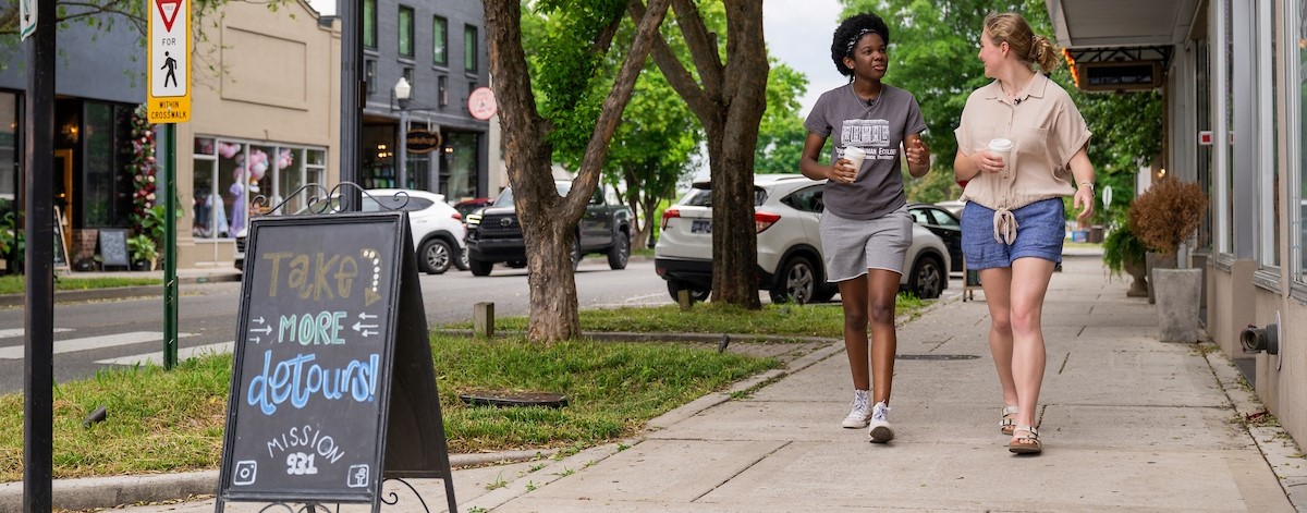 Students walking in Cookeville