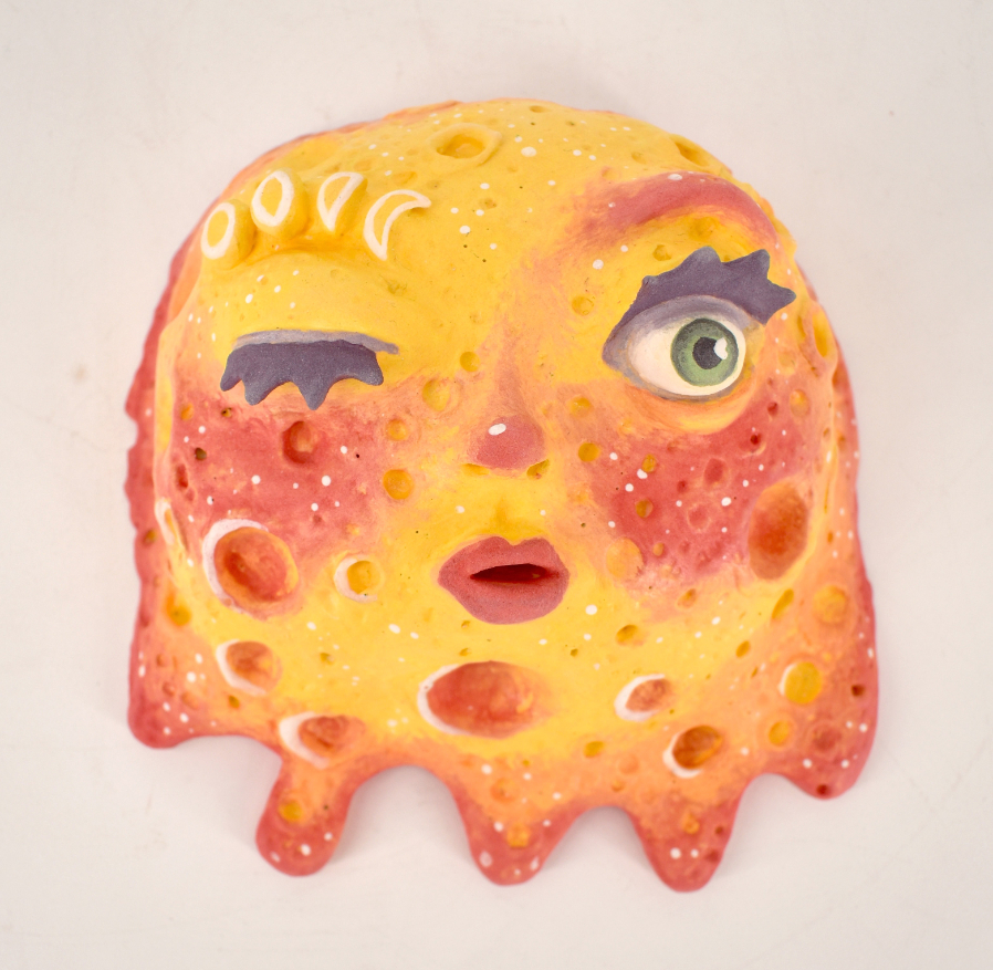 Face with one eye open