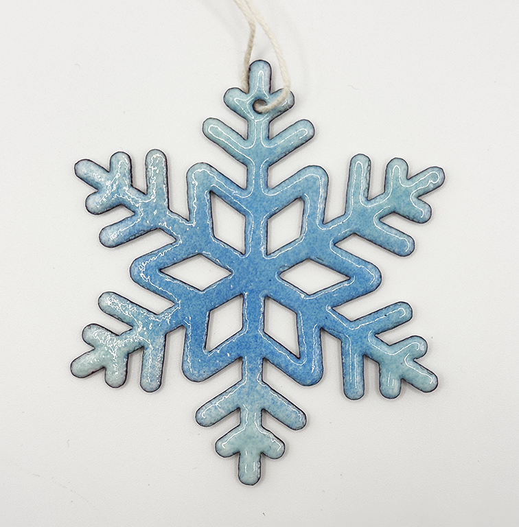 enamel ornament snowflake