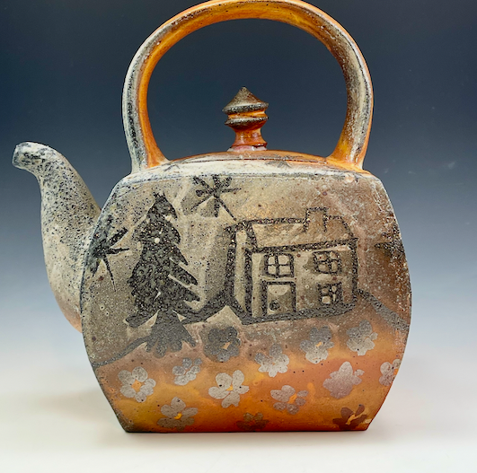 Clay teapot