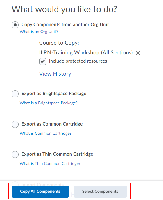 Copy All or Select Components