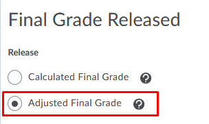 Select Final Adjusted Grade
