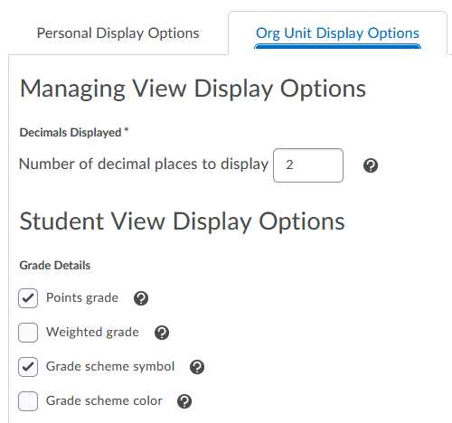 Set view for all grades
