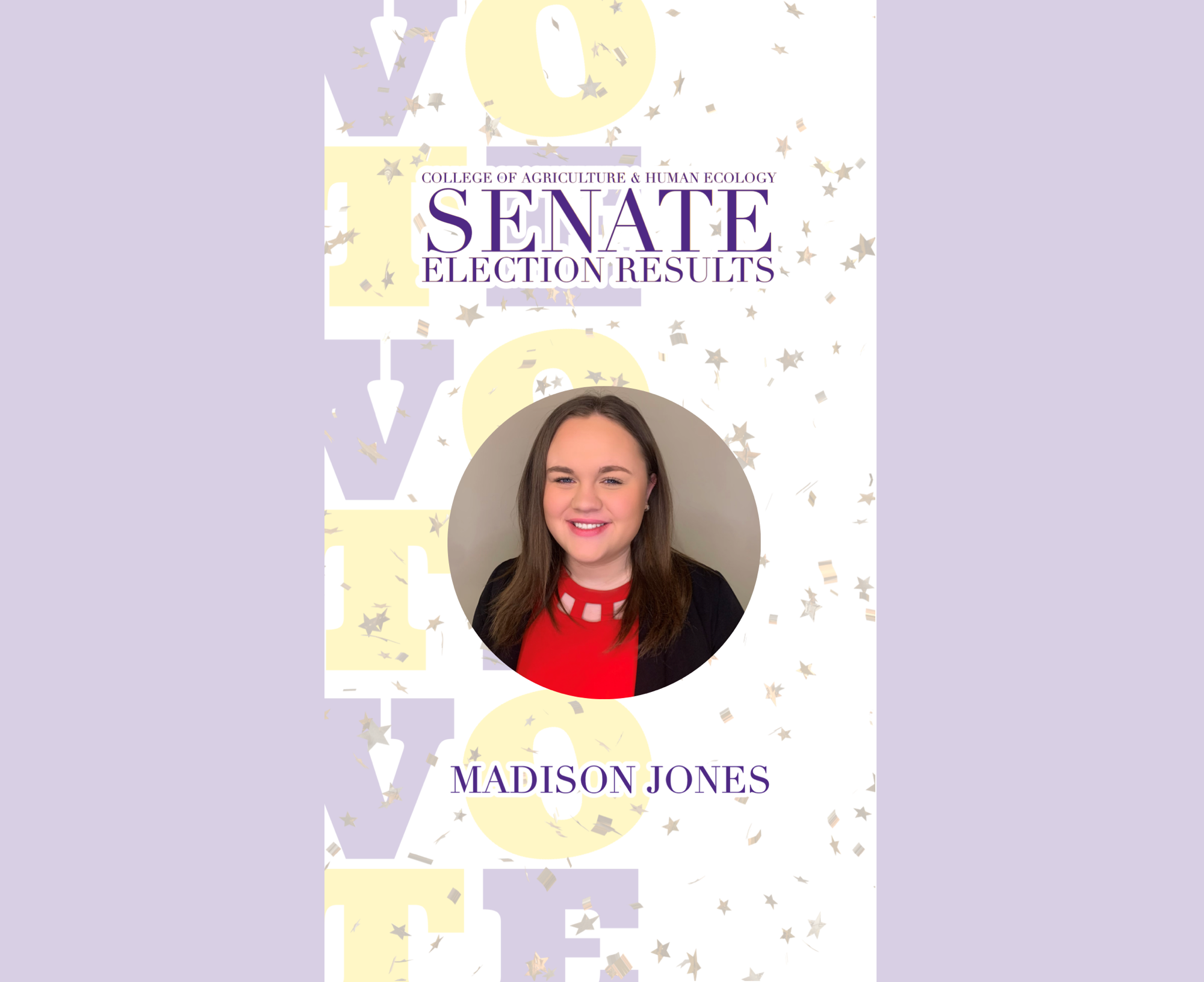 2022-2023 College of Agriculture & Human Ecology Senator: Madison Jones