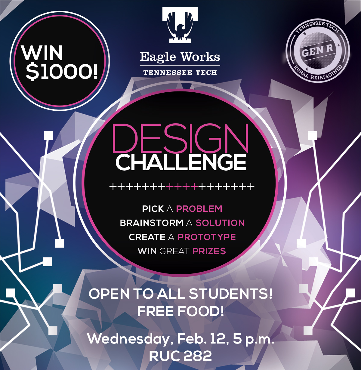 Eagle Works Design Challenge flyer