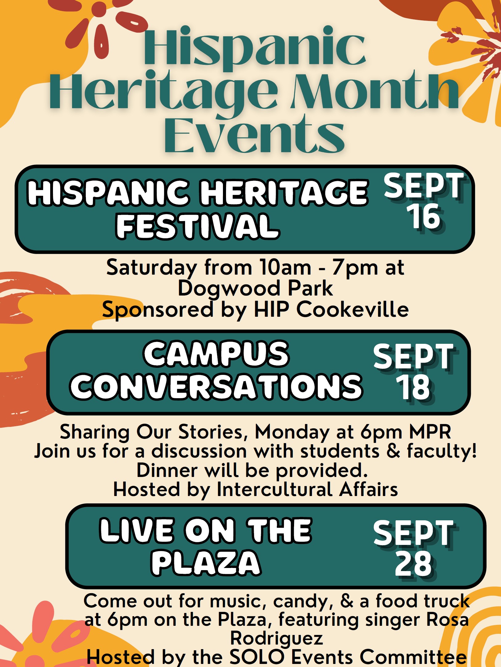 2023 Hispanic Heritage Month Calendar