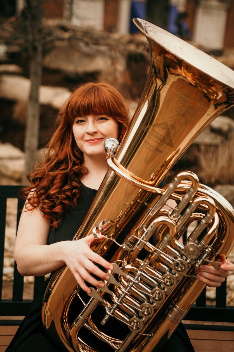 During women's history month, celebrating Tech's first all-female tuba group