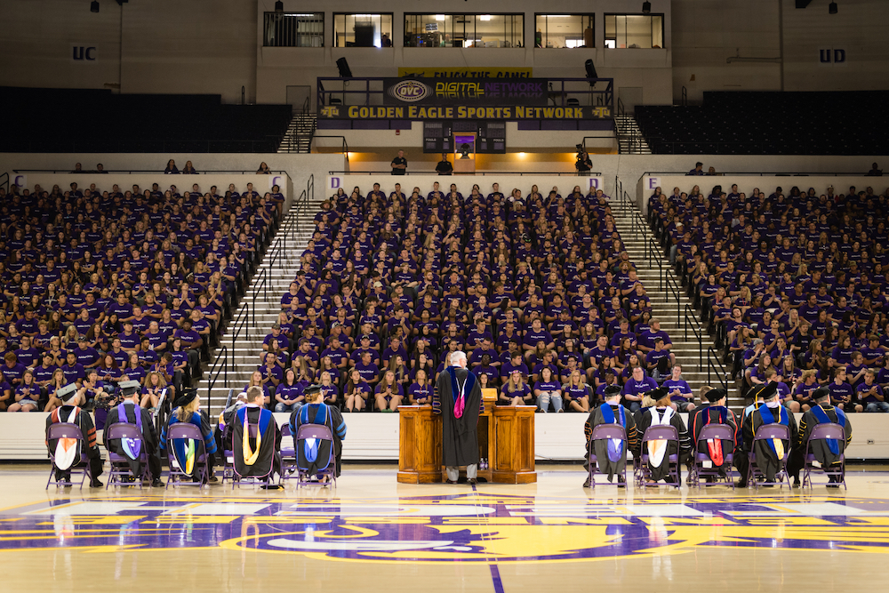 The newest class of Tennessee Tech students was officially welcomed to campus on Friday at Fall Convocation. The annual ceremony formally inducted more than 1,700 students into Tech’s academic community and signaled the start of their college careers.