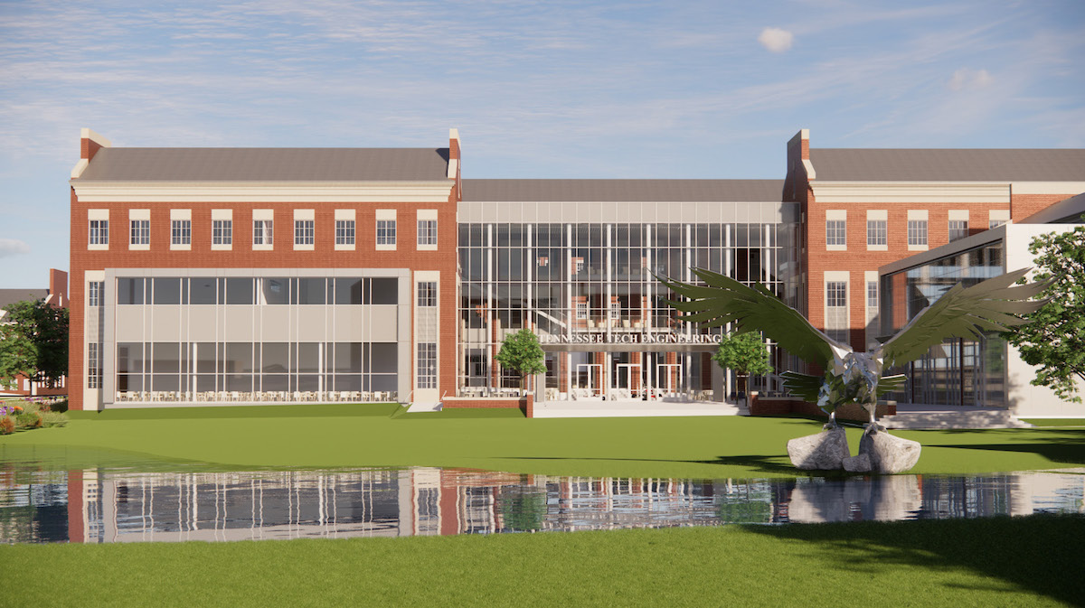 Architectural rendering of Tech's new engineering building.