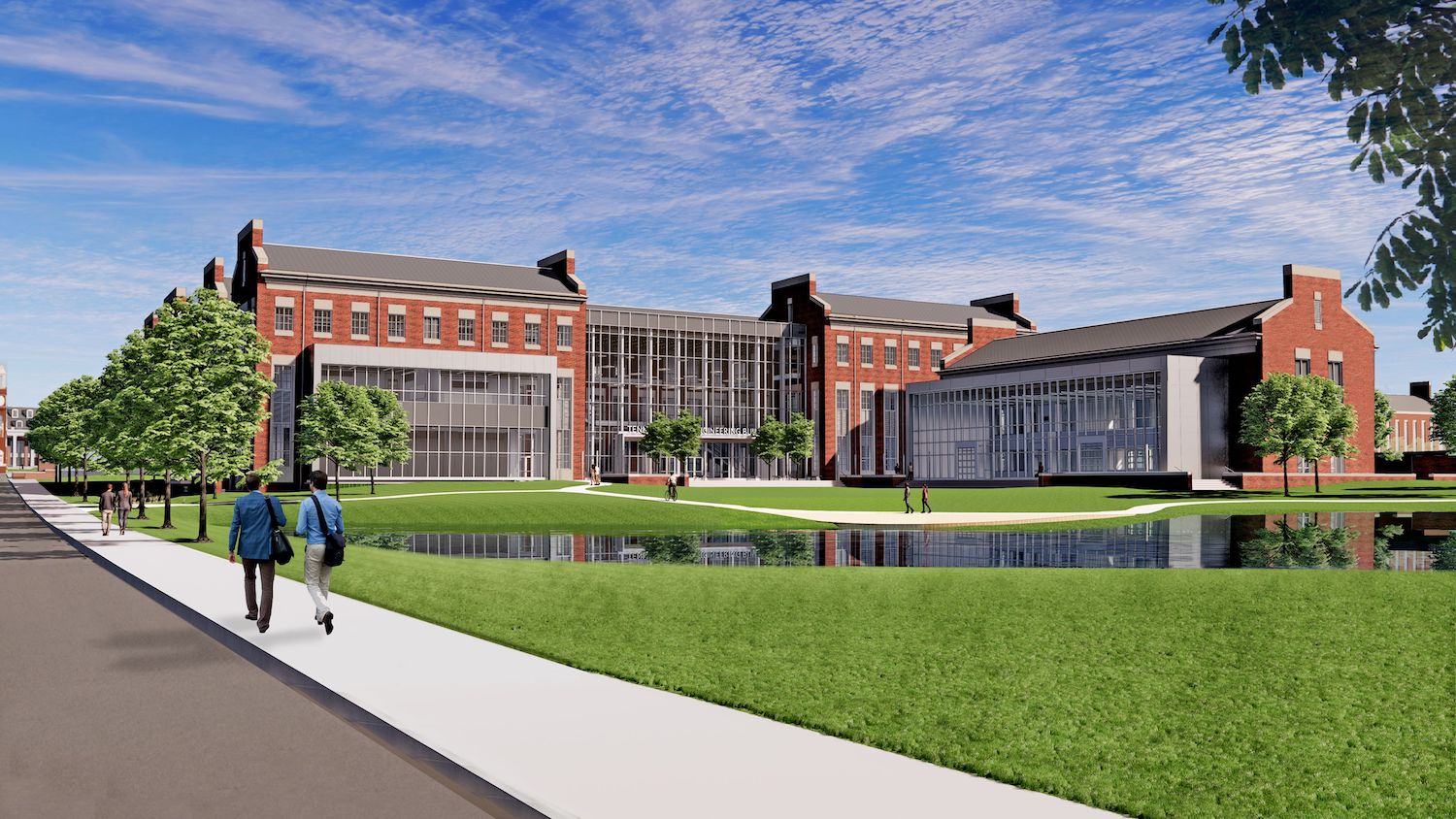 Rednering of plans for the university's new engineering building
