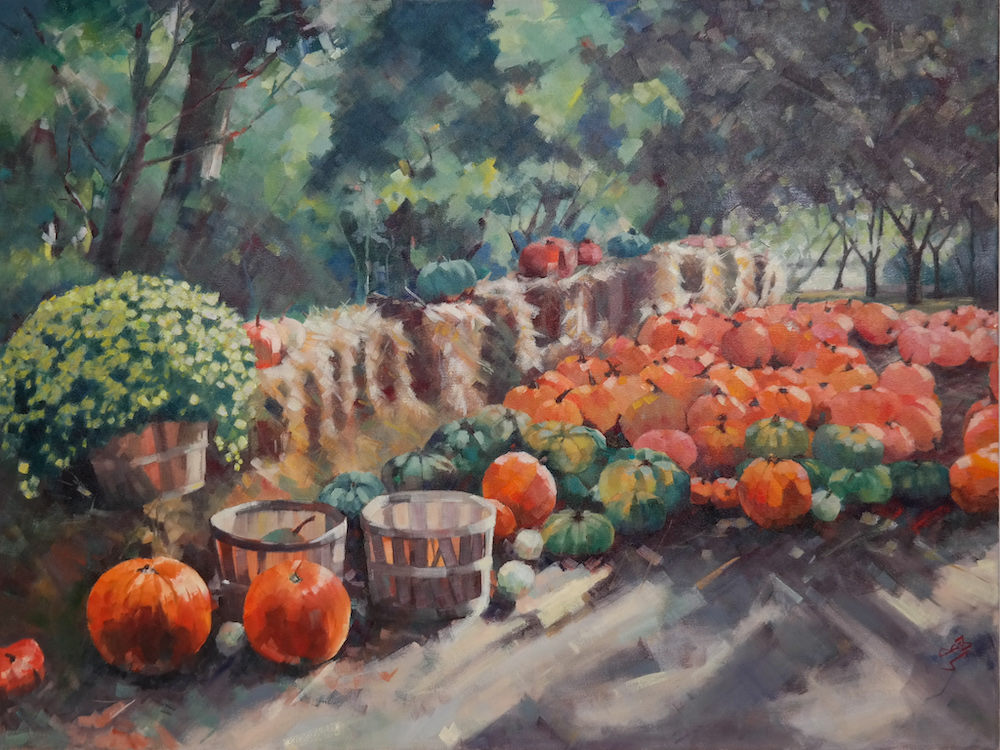 This painting by Meemi Liu (Cheekwood Pumpkins, Oil on Canvas, 36 X 48 in) is among the incredible auction items available for purchase at this year’s Bacchanal event.