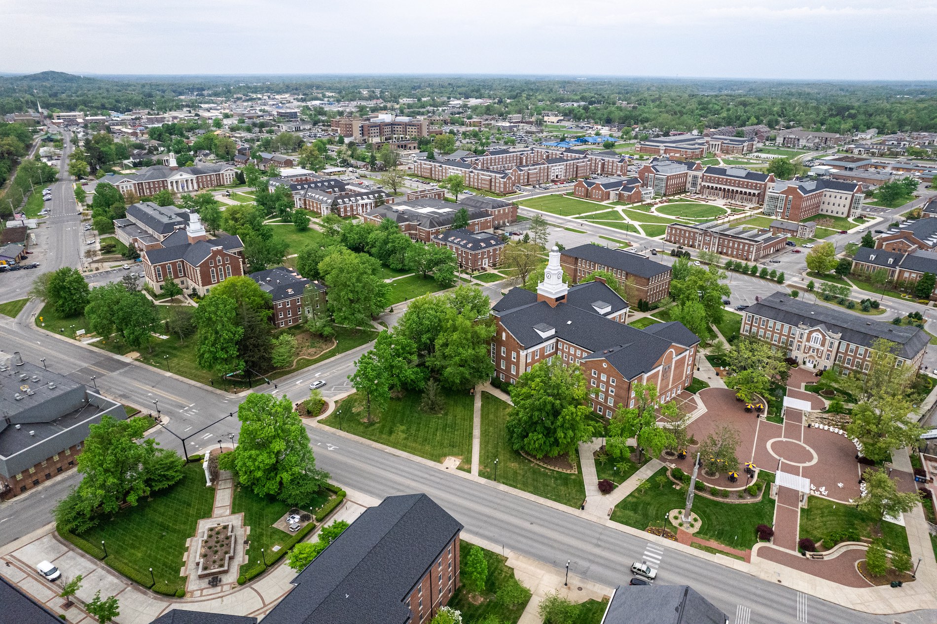 Aerial view of the Tennessee Tech campus.