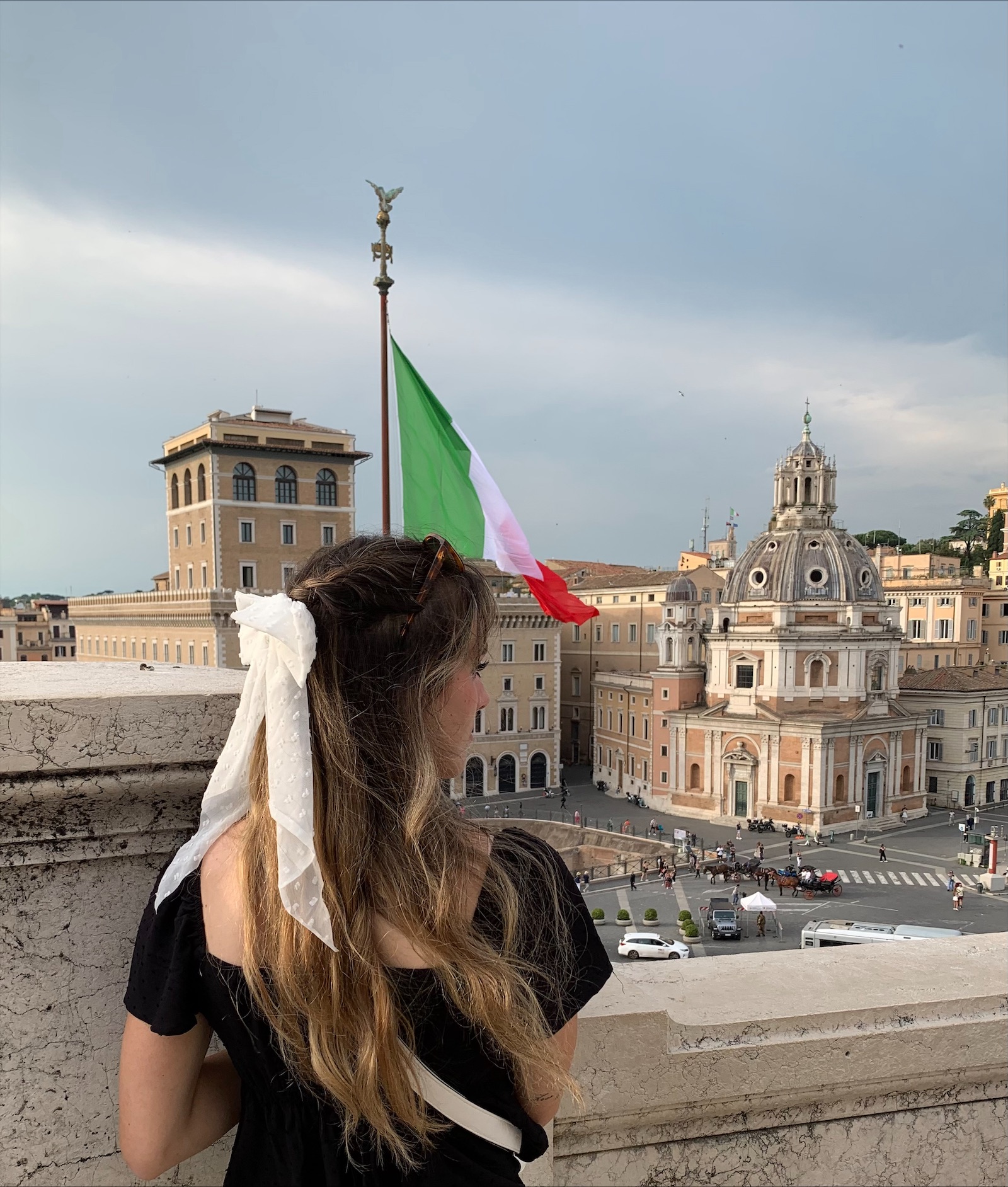 Tech student Jaycie Hitt takes in the sights on a city tour as part of her study abroad in Italy.