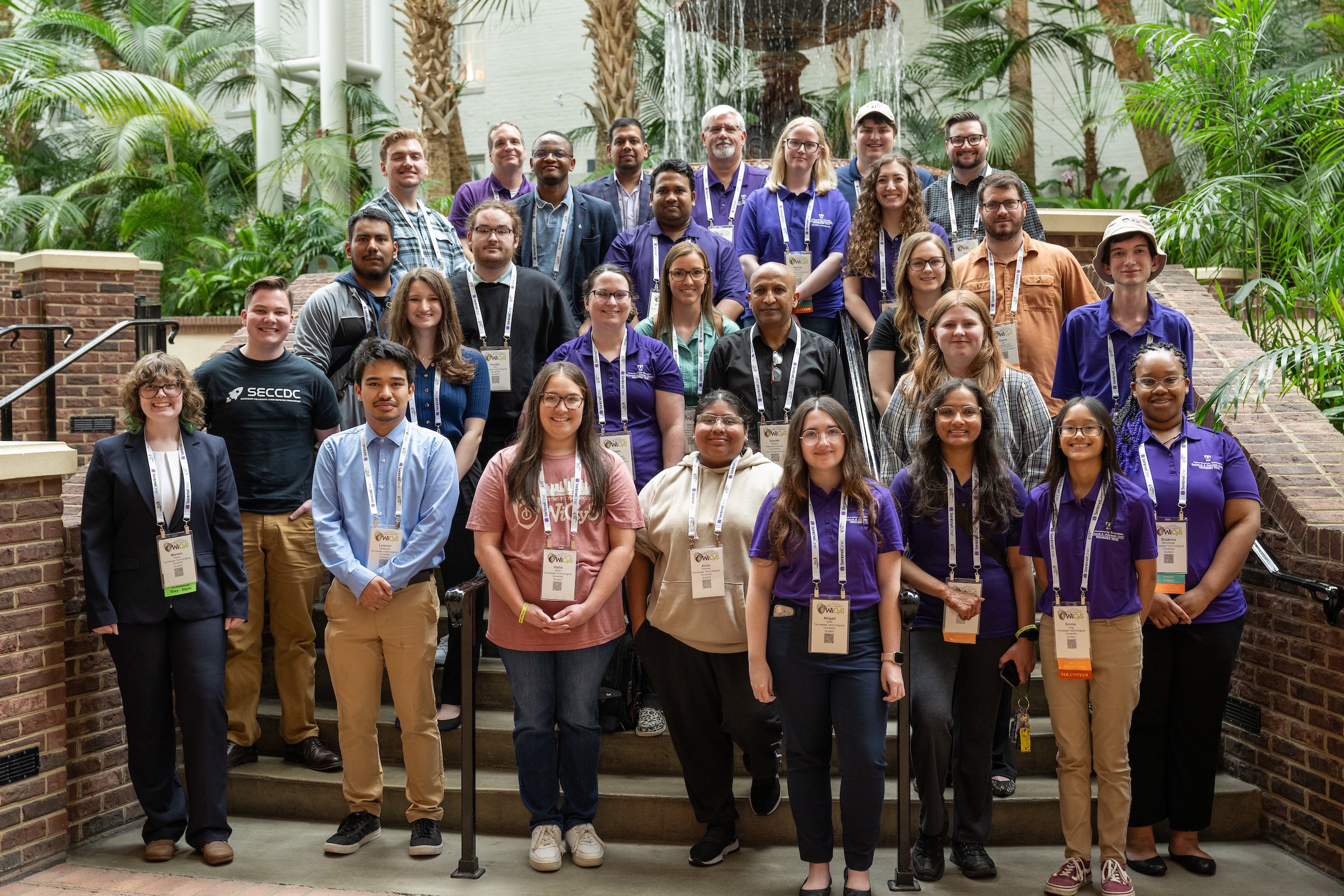 Tennessee Tech students and faculty are pictured at the 10th annual Women in Cybersecurity (WiCyS) conference in Nashville, Tenn.