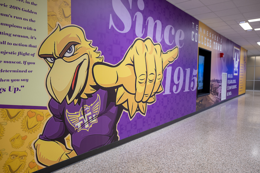 Wall print of Awesome Eagle giving wings up hand symbol