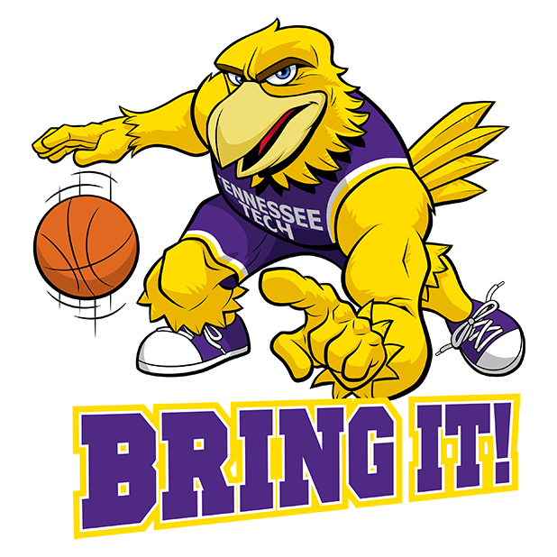 Awesome Eagle playing Basketball with "Bring It" text