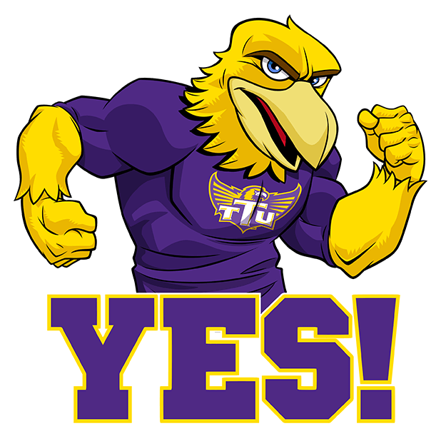 Awesome Eagle with text "Yes!"