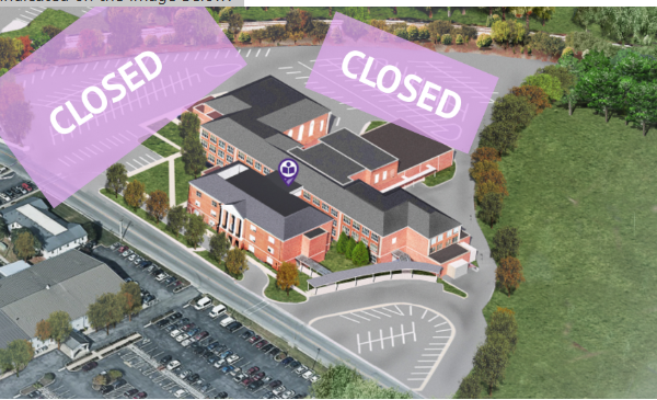 Map of Foundation Hall Lot Closures