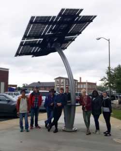 sustainable campus committee at the solar tree