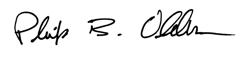 Phil B. Oldham's signature