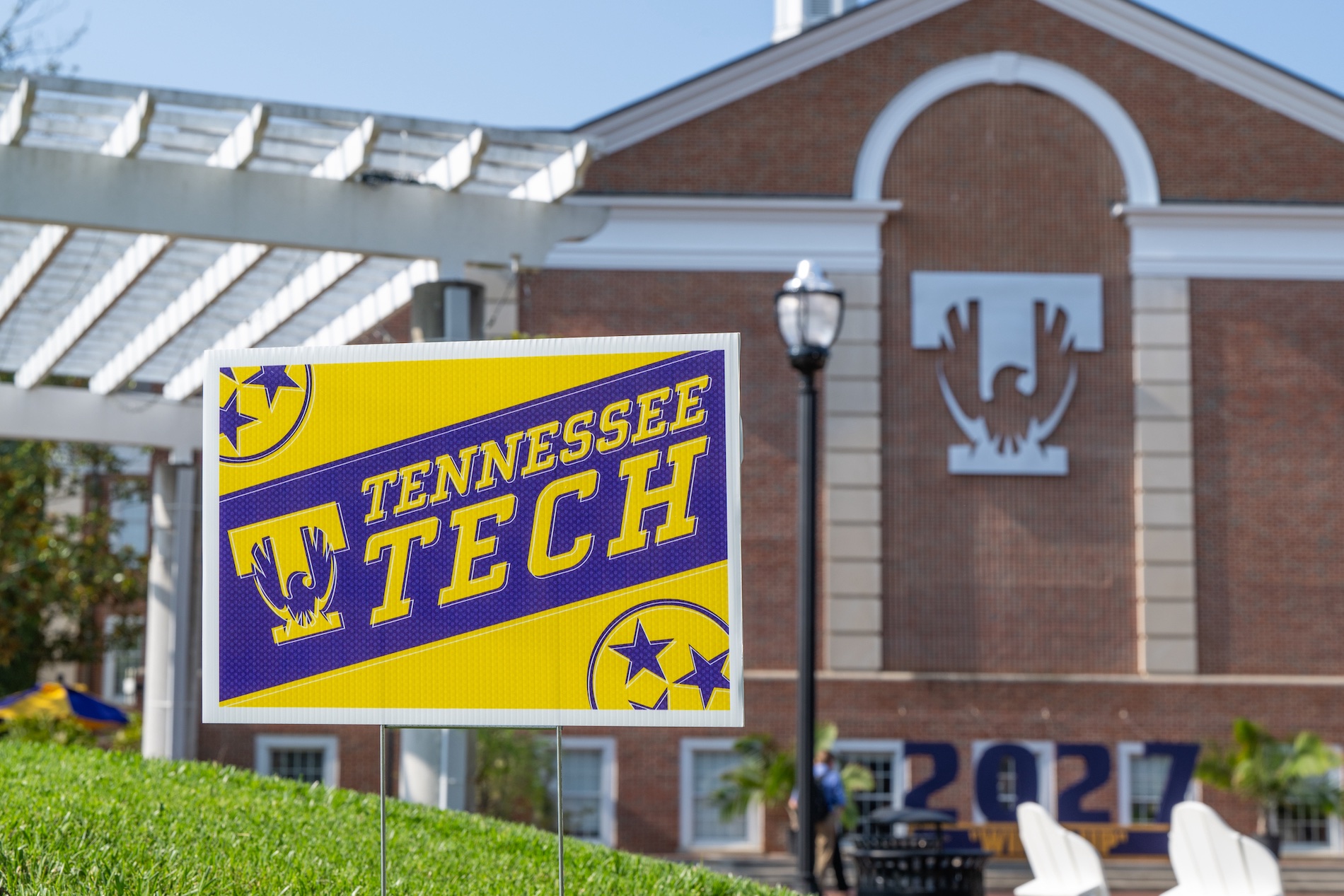 A Tennessee Tech yard sign