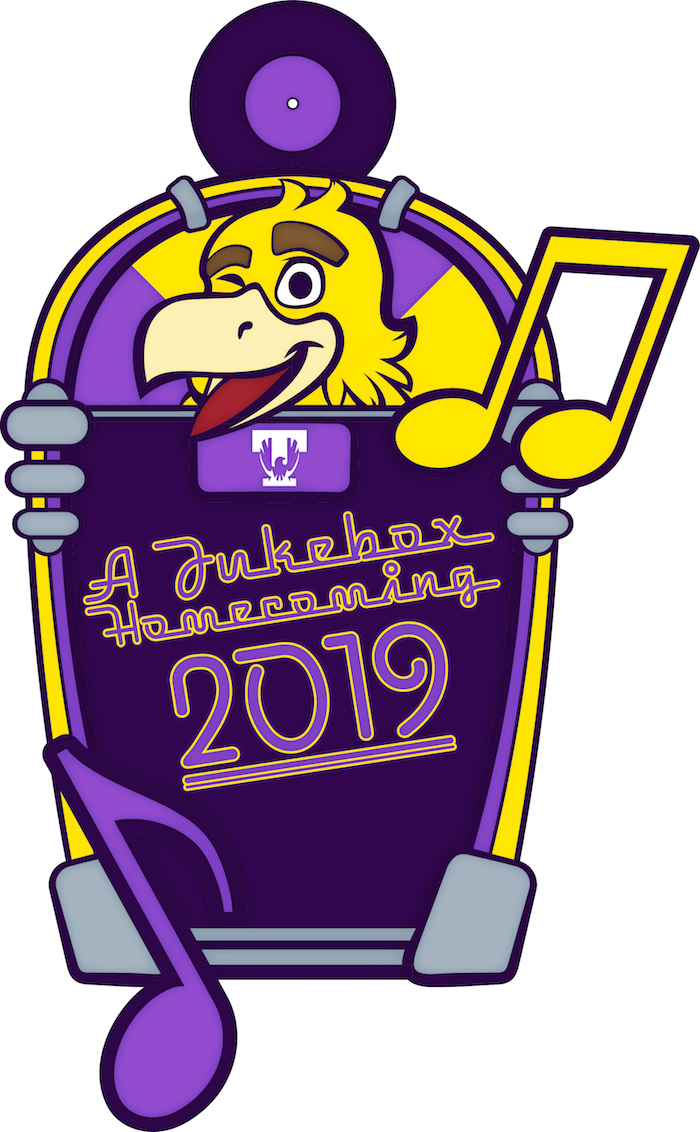 Homecoming 2019 Logo - A Jukebox Homecoming - Awesome Eagle winking from inside a 50s era jukebox