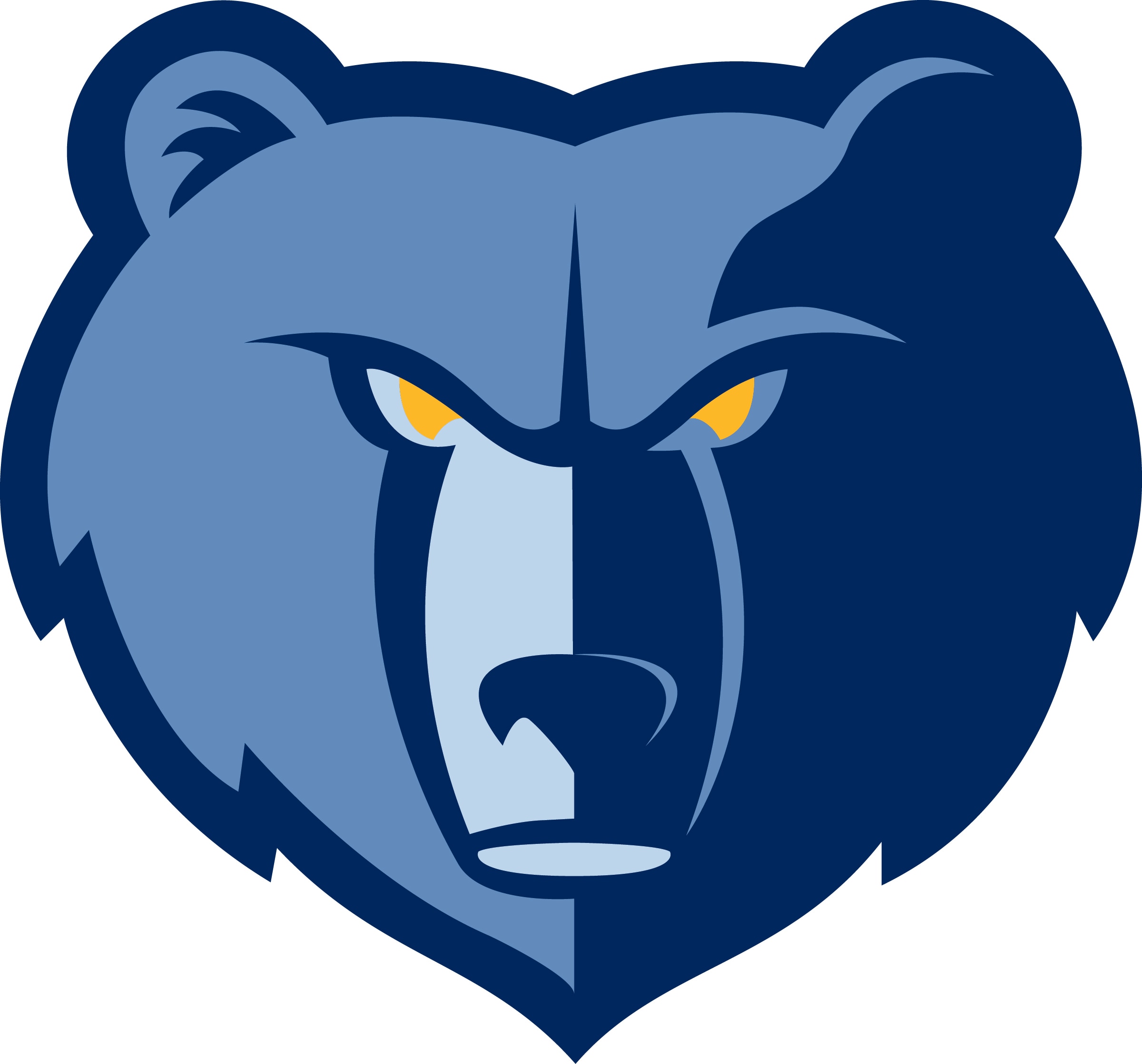 The Grizzlies Logo - a blue bear head