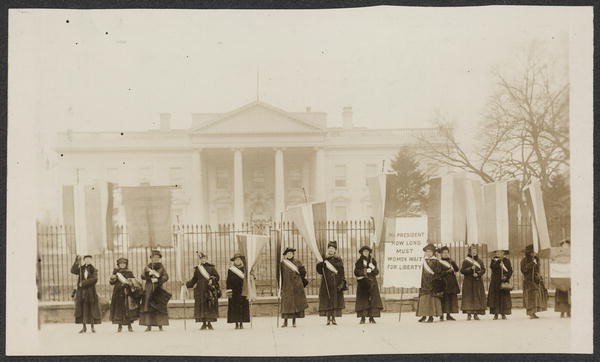 A group of women during the suffrage movement.