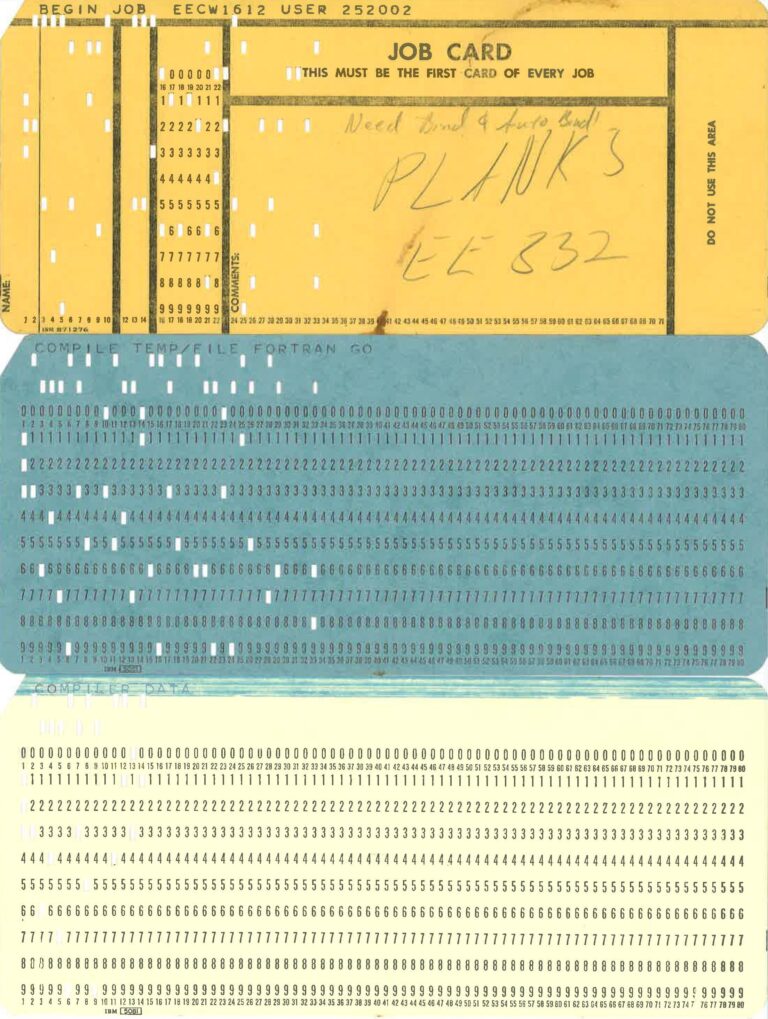 Scans of punch cards