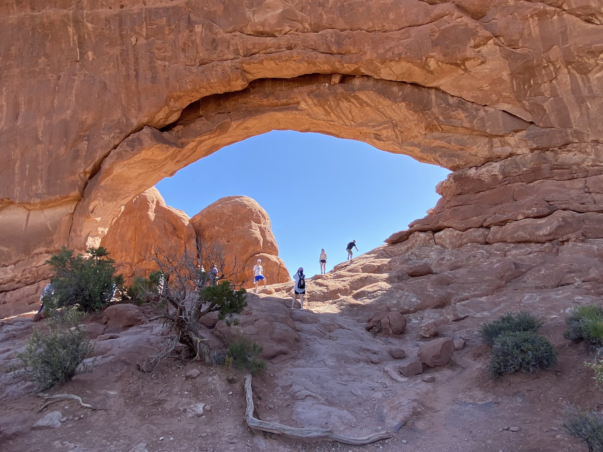 An arch of red sandstone
