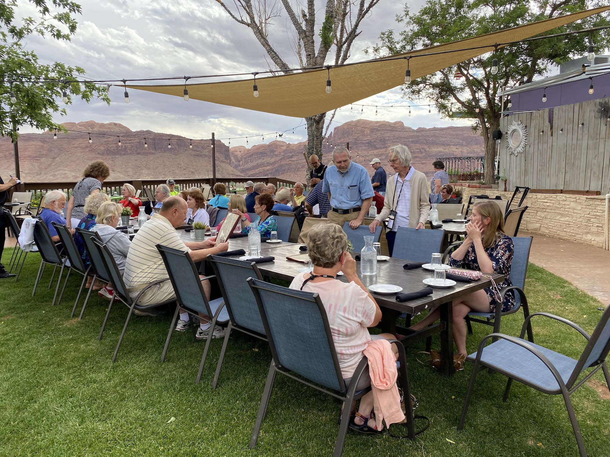 People at dinner at Sunset Grill in Moab, Utah