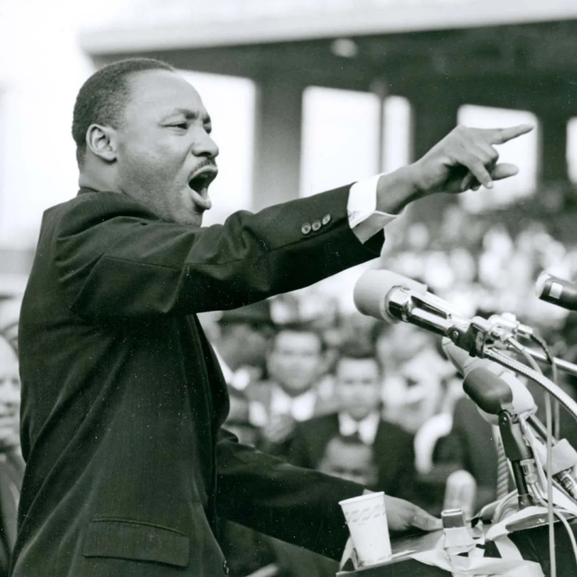 Martin Luther King giving a speech
