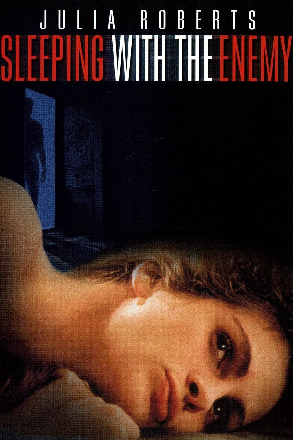 This is a picture of the cover of the movie Sleeping with the Enemy starring Julia Roberts.